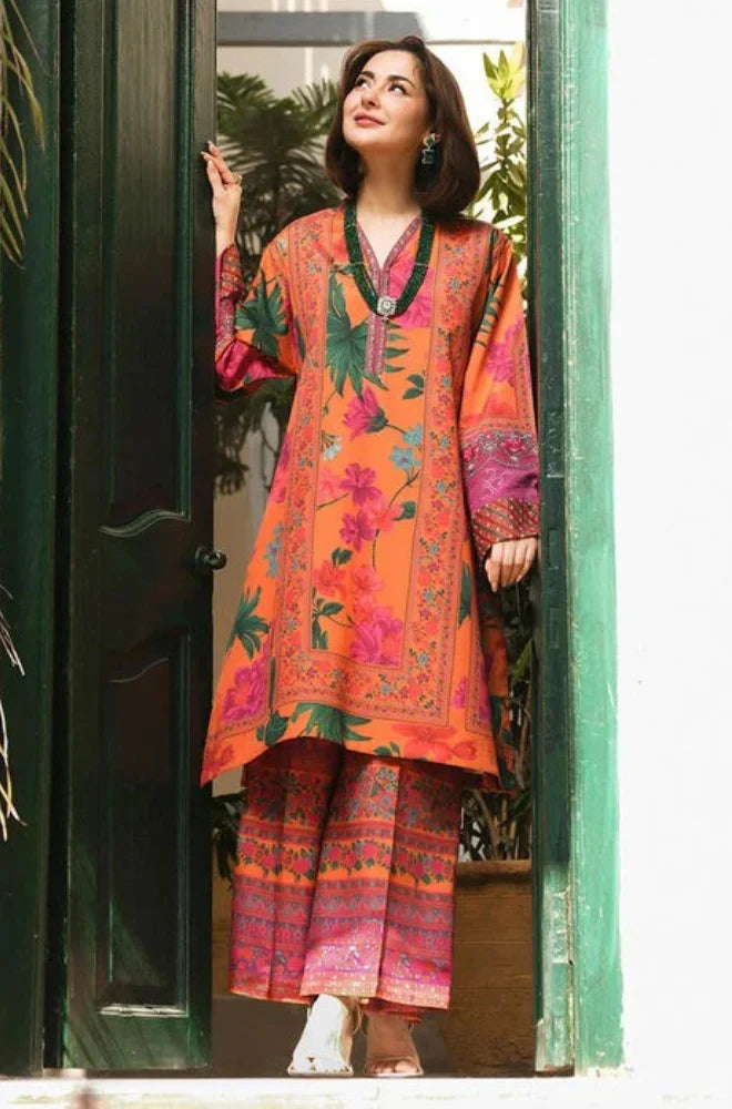 Swagiwear Asim Jofa - Summer 2PC Lawn Digital Print Dress -