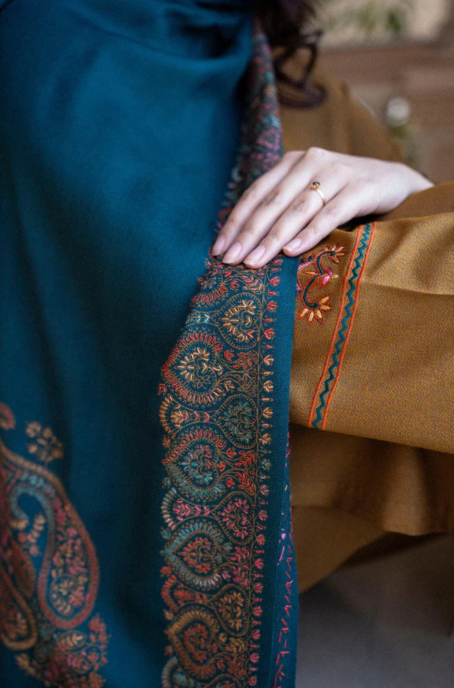 Swagiwear Asling - Winter 3PC Dhanak Embroidered Suit - 