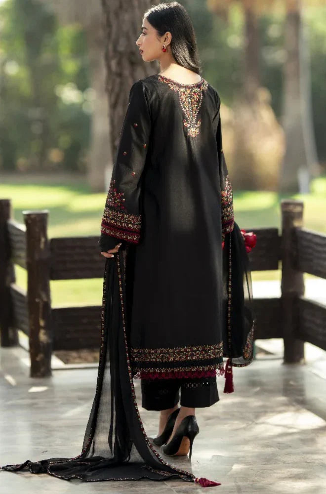 Swagiwear Zara Shahjahan - Winter 3PC Dhanak Embroidered Suit - 