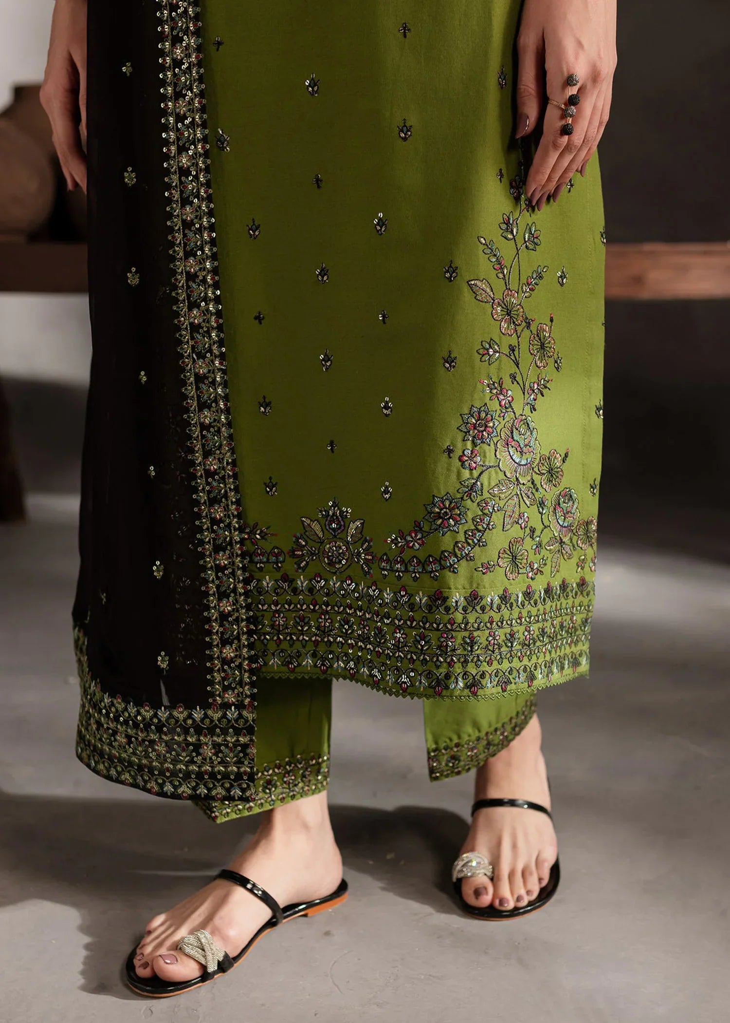 Swagiwear Urge - Summer 3PC Lawn Embroidered Suit - 