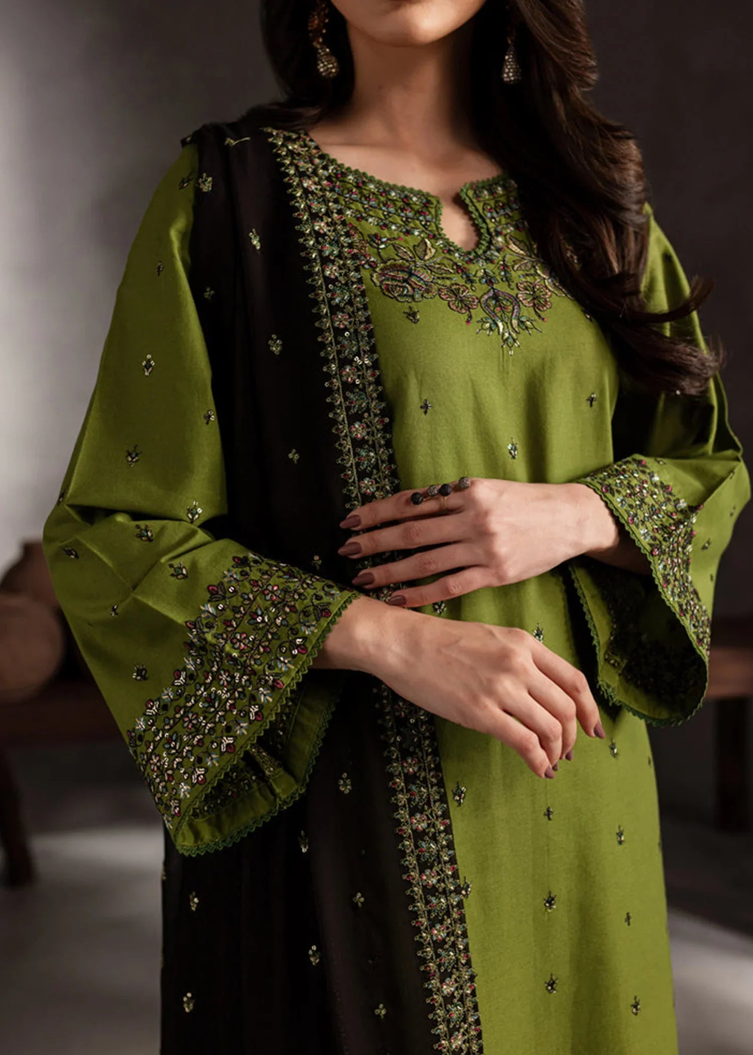 Swagiwear Urge - Summer 3PC Lawn Embroidered Suit - 