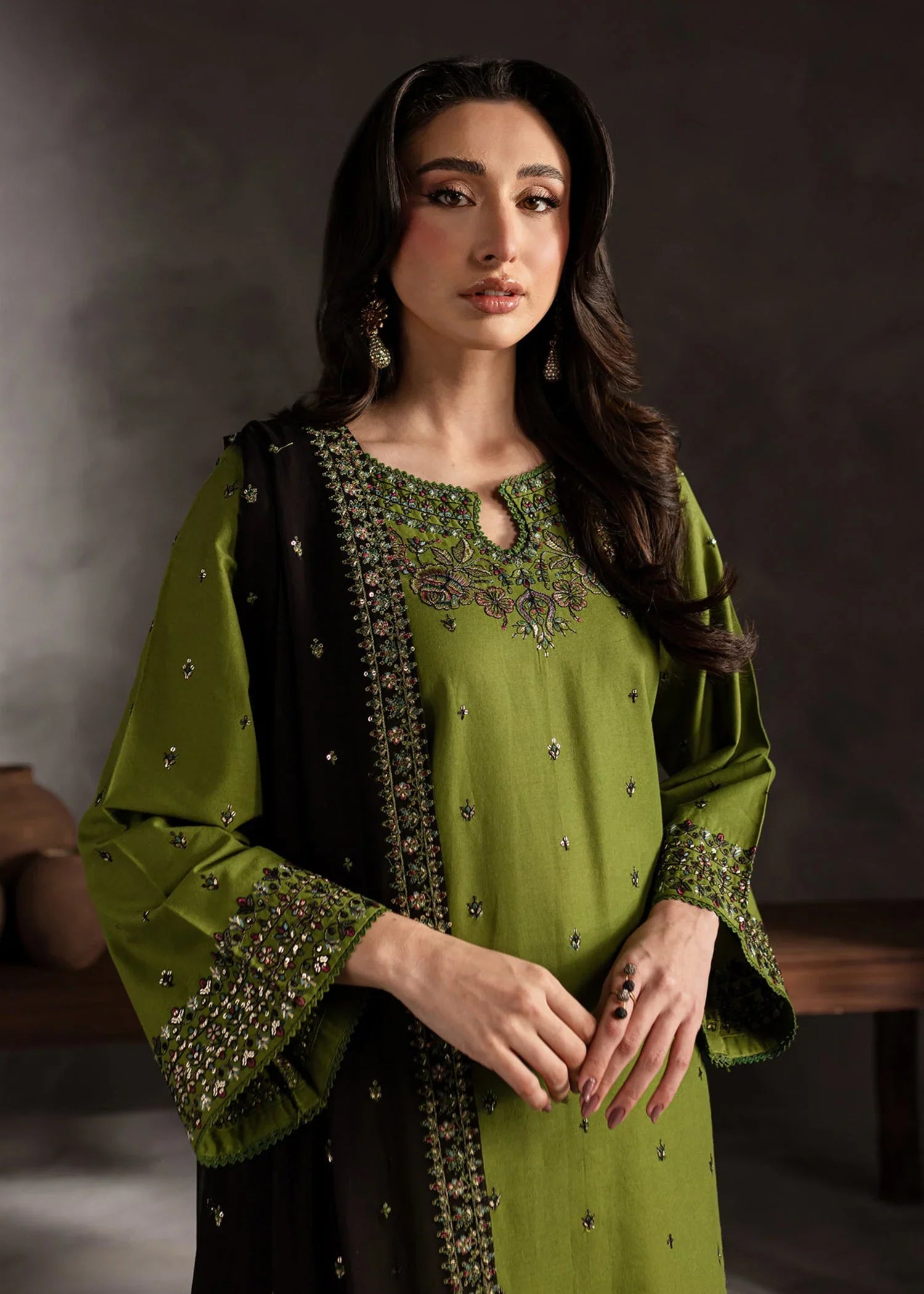 Swagiwear Urge - Summer 3PC Lawn Embroidered Suit - 