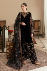 Swagiwear  Embroidered sequence Velvet Dress With Organza sequence embroidered Dupatta