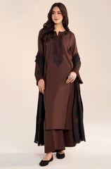 Lazuli - 3PC Dhanak Embroidered Shirt With Wool Embroidered Dupatta and Trouser - Sw1513