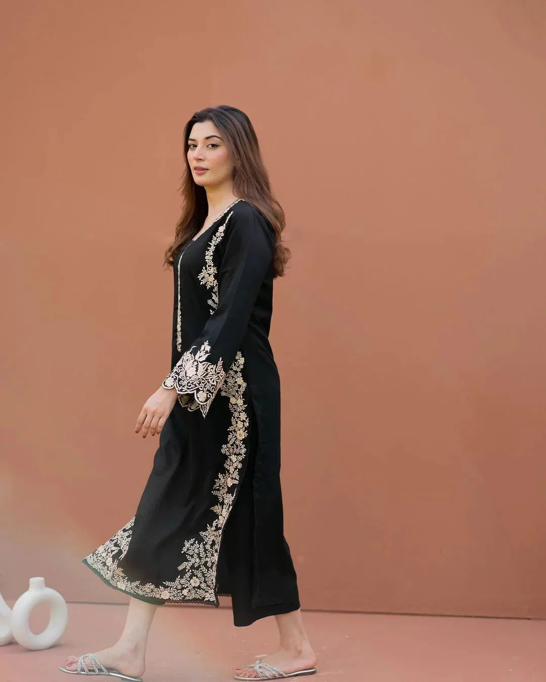 Swagiwear Lajwanti 2Pc Embroidered Lawn Suite With Fully Embroidered trouser & Patches 