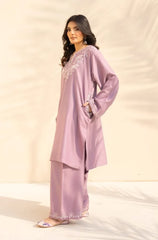 3PC Dhanak Embroidered Shirt With Wool Embroidered Dupatta and Trouser - Sw1512
