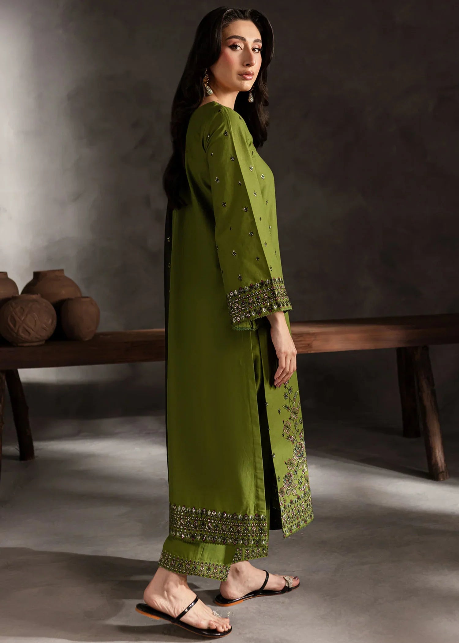 Swagiwear Urge - Summer 3PC Lawn Embroidered Suit - 