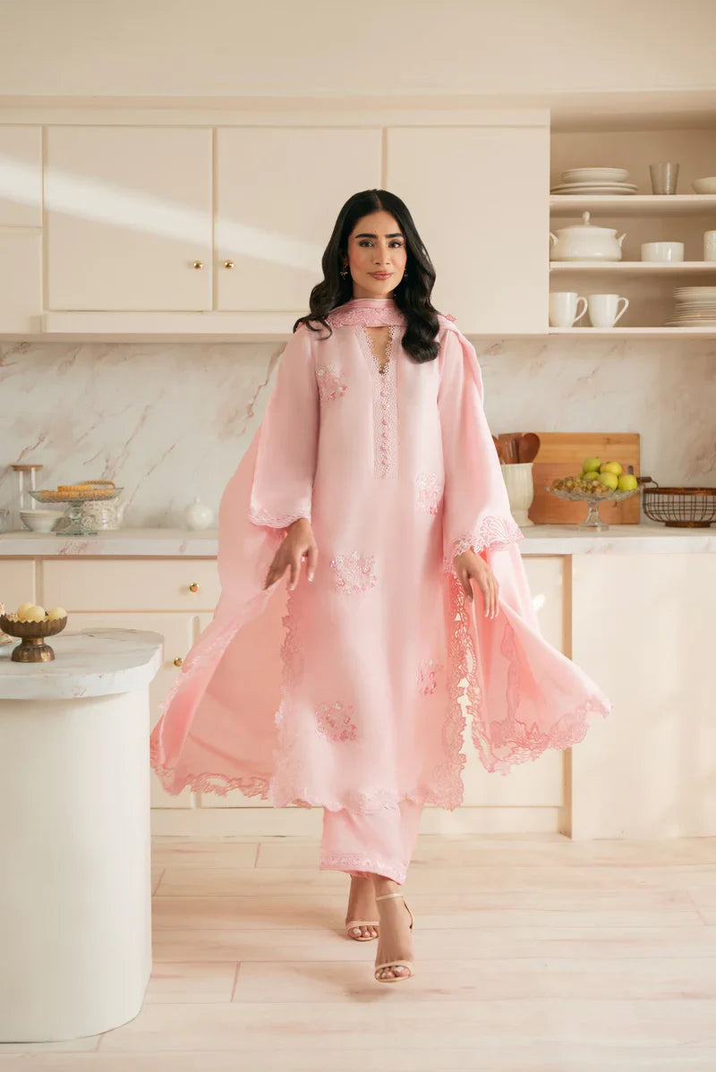 Swagiwear Nisa, Lawn 3.piece embroidered Summer suit with Orgenza dupatta - 