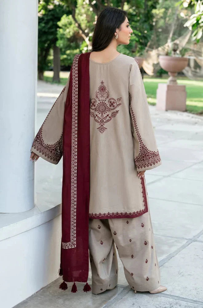 Swagiwear Baroque - 3PC Lawn Embroidered Suit - 