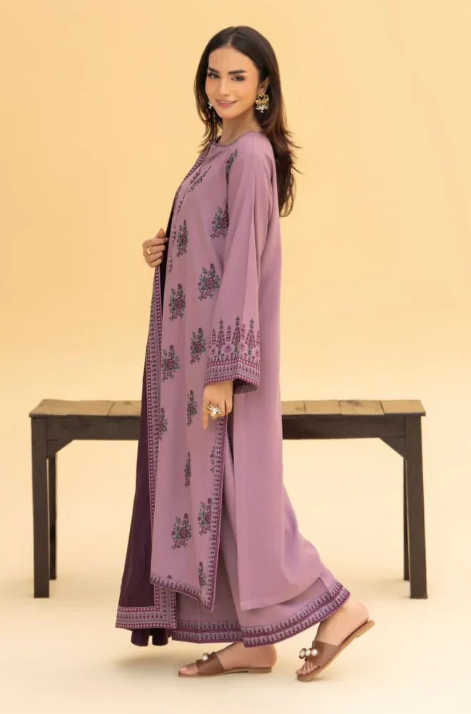 Swagiwear Izel - 3PC Lawn Embroidered Suit - 