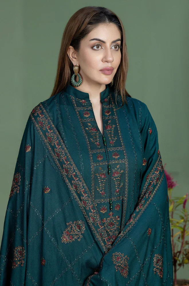 Swagiwear Mohagni - Winter 3PC Dhanak Embroidered Suit - 