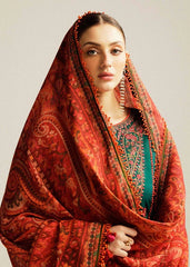 Swagiwear Rehan Rehar 3 Piece Embroidered Dhanak Suit - 