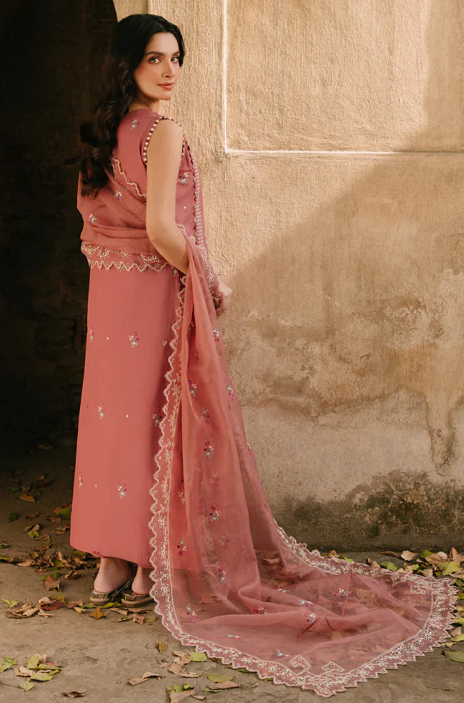 Swagiwear Hussain Rehar - 3PC Lawn Embroidered Suit - 