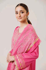 Swagiwear Nishat - 3PC Lawn Heavy Embroidered Shirt - 