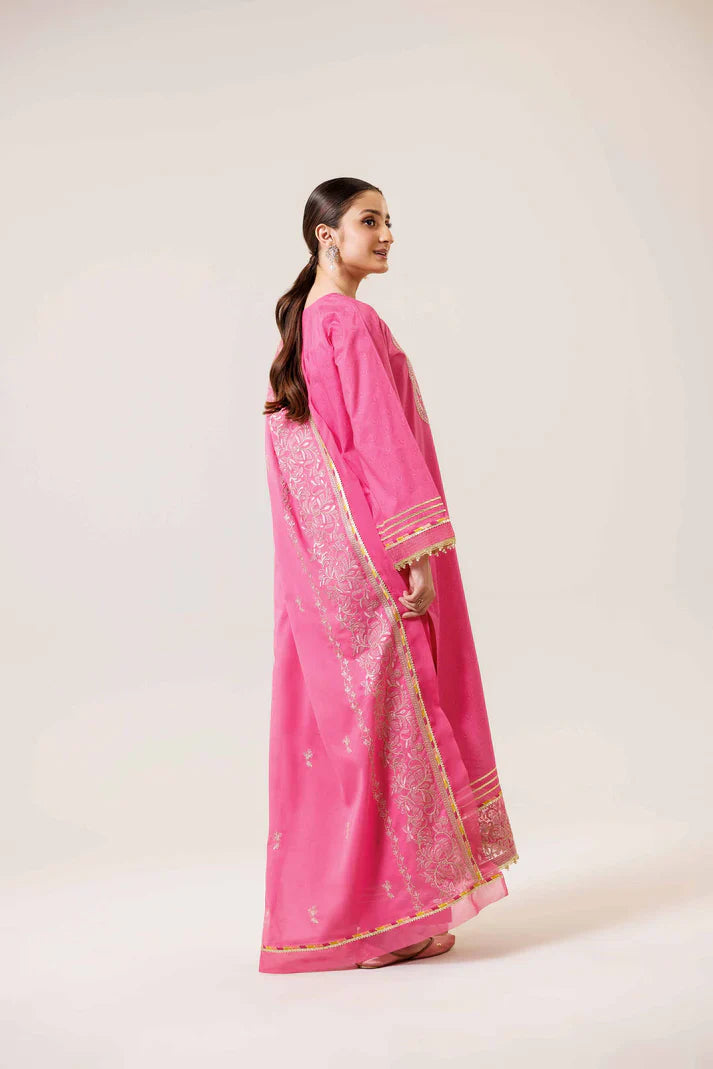 Swagiwear Nishat - 3PC Lawn Heavy Embroidered Shirt - 