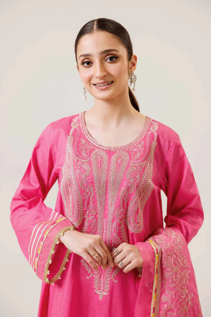 Swagiwear Nishat - 3PC Lawn Heavy Embroidered Shirt - 