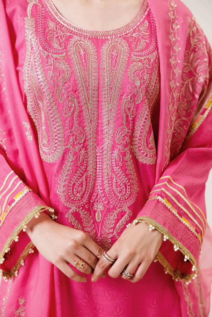 Swagiwear Nishat - 3PC Lawn Heavy Embroidered Shirt - 