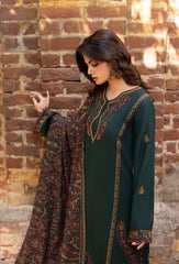 Izel - Winter 3PC Dhanak Embroidered Suit - Sw1503
