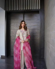 Swagiwear Swagiwear - 3PCs Embroidered Lawn Dress With Manaar Dupatta - 