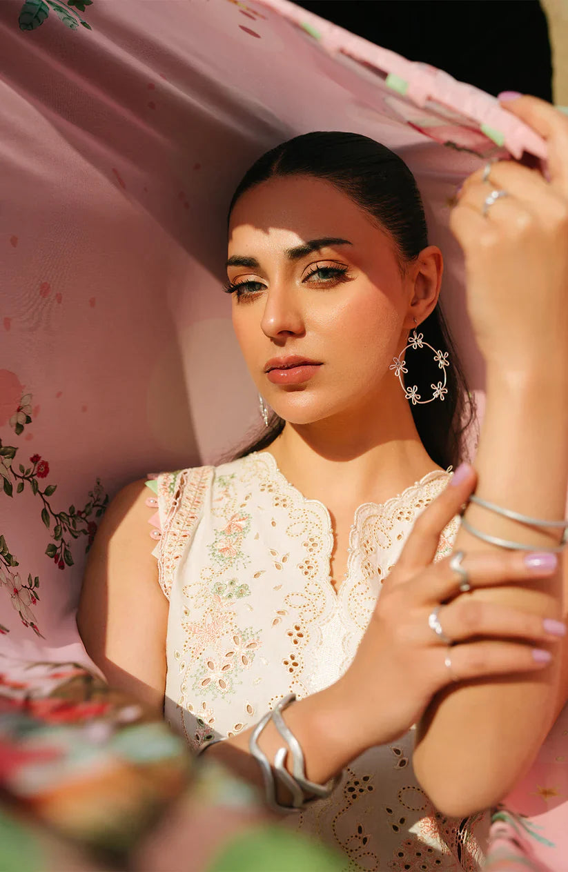 Swagiwear Asim Jofa, unstitched 3 piece Lawn sequence embroidered suit - 