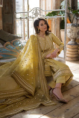 Sw204 SOBIA NAZIR EMBROIDERED 3PC Lawn DRESS WITH Embroidered Organza Dopata