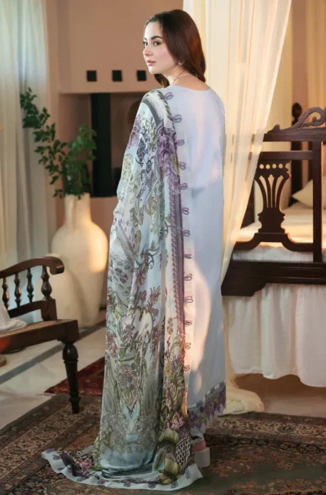 Swagiwear Qalamkar - 3PC Lawn ChickenKari Embroidered Suit - 