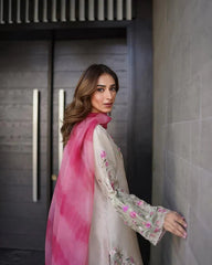 Swagiwear Swagiwear - 3PCs Embroidered Lawn Dress With Manaar Dupatta - 