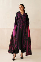 Swagiwear Asim Jofa - Winter 3PC Karandi Digital Print Dress - 