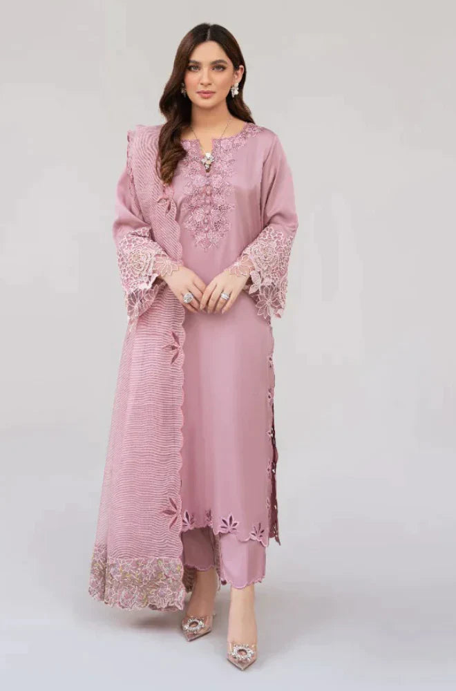 Swagiwear Nisa, Lawn 3.piece embroidered Summer suit with Orgenza dupatta. 