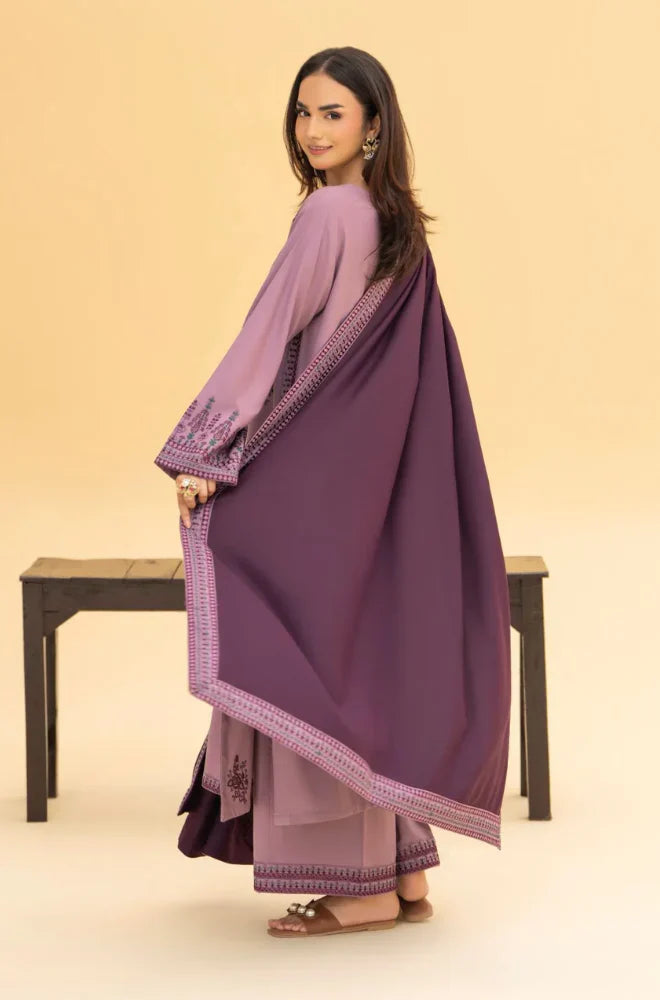 Swagiwear Izel - Winter 3PC Dhanak Embroidered Suit - 