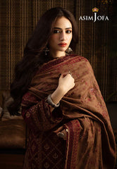 Swagiwear Asim Jofa, unstitched 3 piece Lawn sequence embroidered suit - 