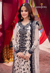 Swagiwear Asim Jofa, unstitched 3 piece embroidered Lawn summer suit 
