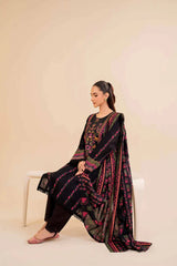 Swagiwear Khaddar 3 Piece Embroidered Dress - 