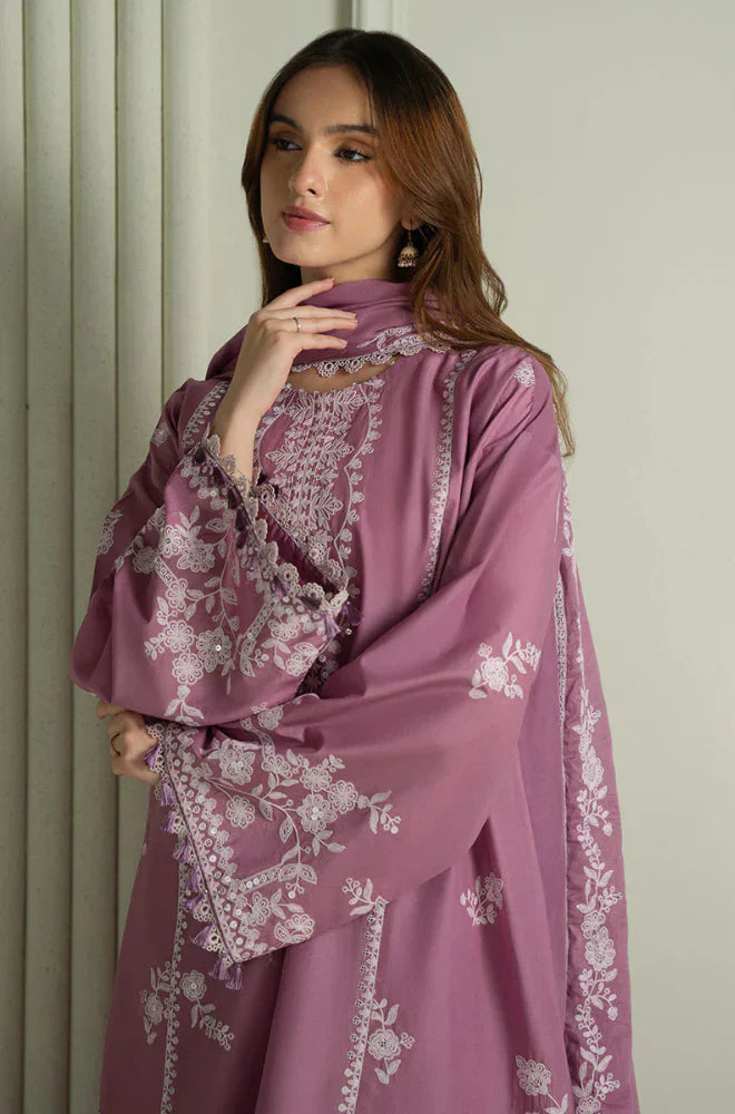 Swagiwear Cross Stitch - Winter 3PC Dhanak Embroidered Suit - 