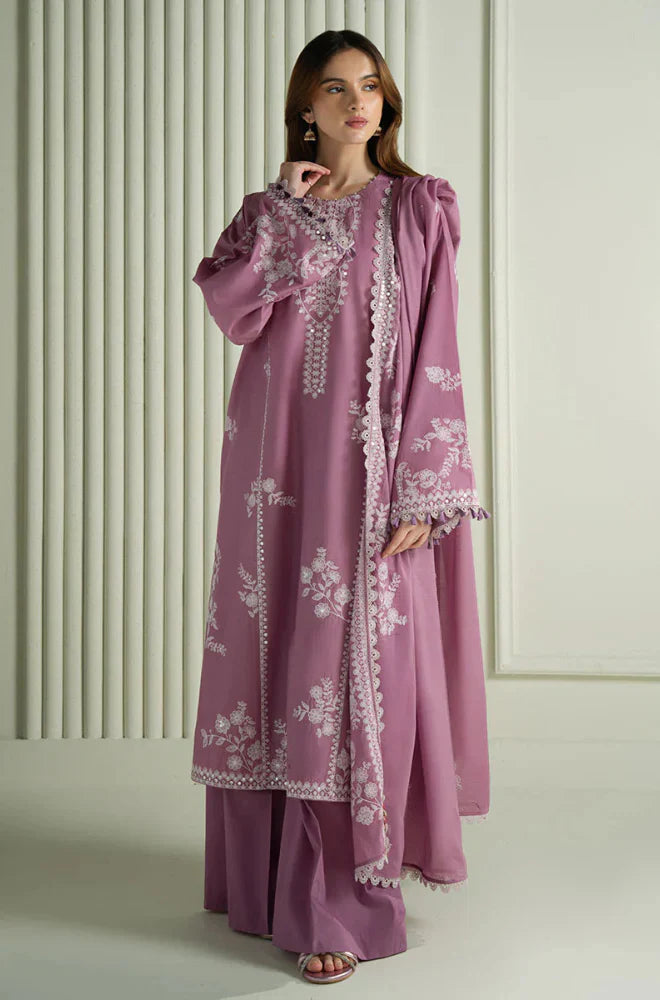Swagiwear Cross Stitch - Winter 3PC Dhanak Embroidered Suit - 