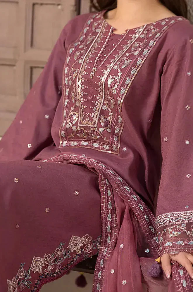 Swagiwear Jade - Winter 3PC Dhanak Embroidered Suit - 