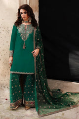 Veezal - Unstitched 3 piece embroidered summer suit - Sw1358