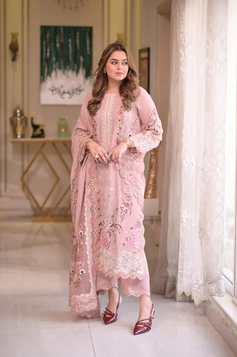 Swagiwear ANEELA’S - Unstitched Luxury Lawn Heavy Embroidered 3PC Suit - 
