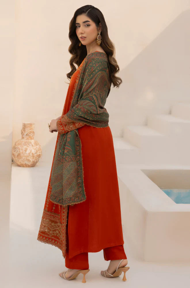 Swagiwear Mohagni - Winter 3PC Dhanak Embroidered Suit - 