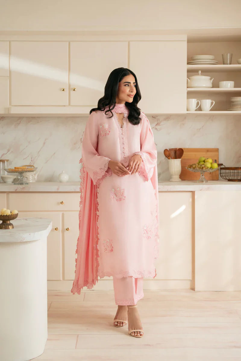 Swagiwear Nisa, Lawn 3.piece embroidered Summer suit with Orgenza dupatta - 