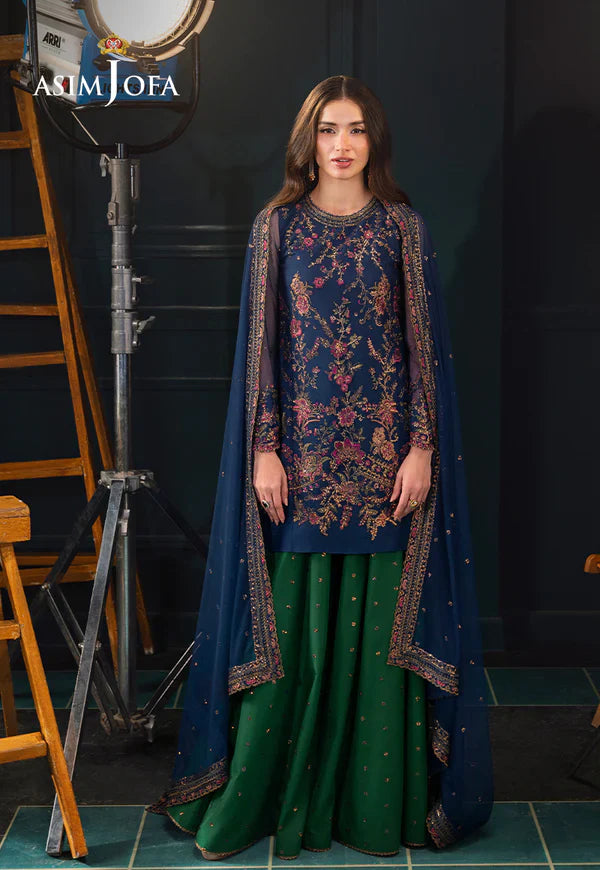 Swagiwear AsimJofa - Unstitched 3 piece Sequin embroidered Lawn suit - 