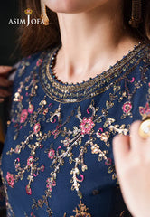 Swagiwear AsimJofa - Unstitched 3 piece Sequin embroidered Lawn suit - 
