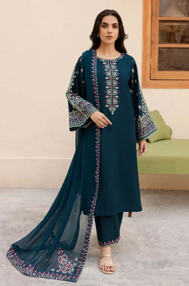 Swagiwear Sapphire 3PC Lawn Embroidered Suit 