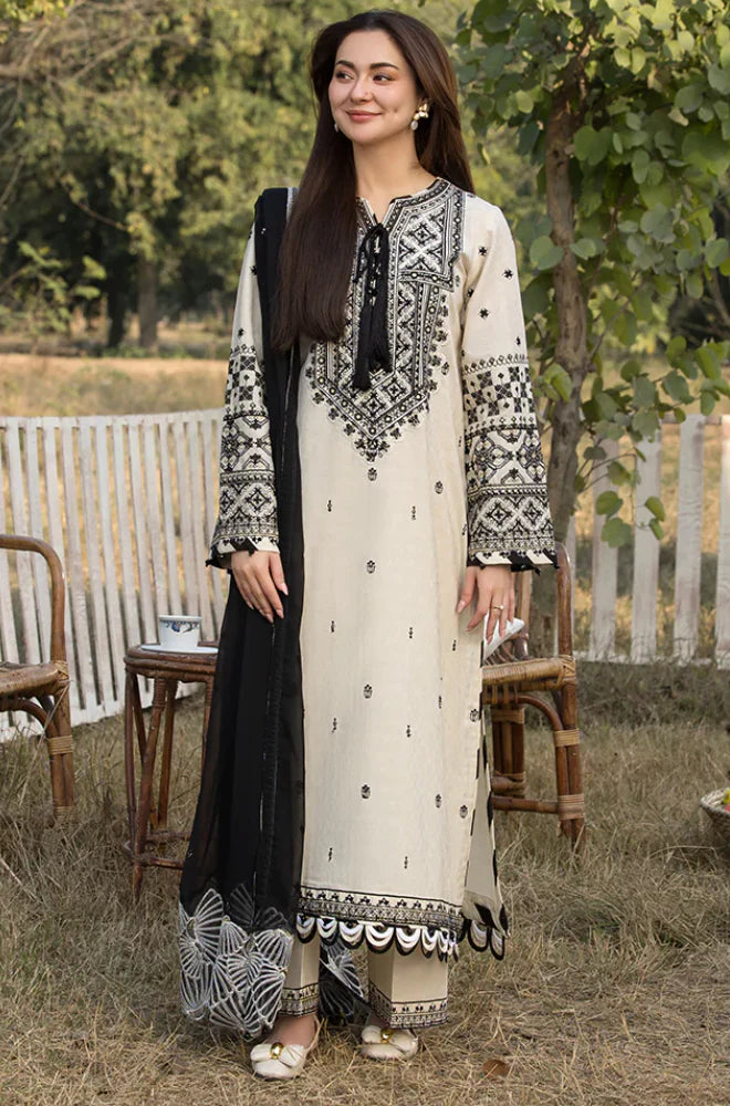 Swagiwear Allys - 3PC Lawn Embroidered Suit - 