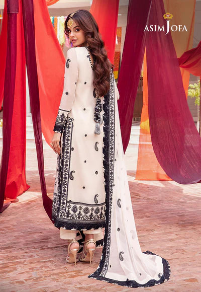 Swagiwear Asim Jofa, unstitched 3 piece embroidered Lawn summer suit 