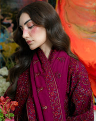 ZAIB - Winter 3PC Dhanak Embroidered Suit - Sw1556