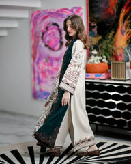 Izel - Winter 3PC Dhanak Embroidered Suit - Sw1529