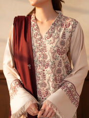 Lazuli - Winter 3PC Dhanak Embroidered Suit - Sw1559