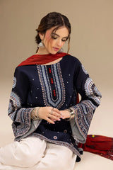 Swagiwear JAZMIN - UNSTITCHED 3PC DHANAK EMBROIDERED SUIT - 