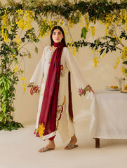 Swagiwear Nisa, unstitched 3 piece embroidered summer suit 